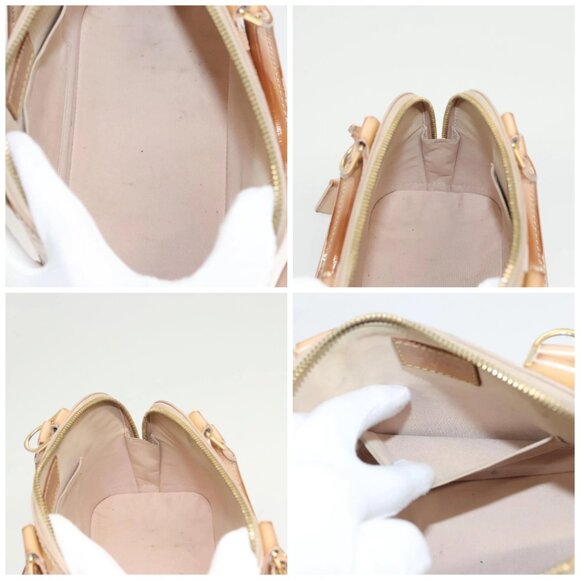 LOUIS VUITTON Monogram Vernis Alma BB Hand Bag Beige Dunne - Picture 15 of 16